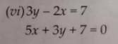 Solve the following pairs of simultaneous equations graphically 3y - 2x ...