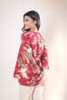 Deep Red Floral Printed Tunic Top – situ