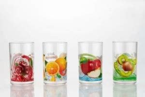 Nilzone (Pack of 6) Drinking Glasses Milk Coffee Juice Tea Cup Print ...