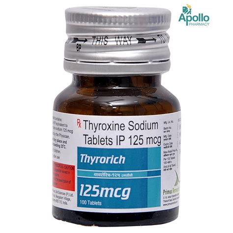 Thyrorich 125 mg Tablet | Uses, Side Effects, Price | Apollo Pharmacy