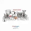 Stainless Steel Dinner Set - Dinner Set -51 Pcs Trendy Plain ...