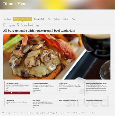 Center Square Grill menu in East Longmeadow, Massachusetts, USA