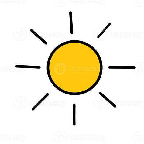 Cute sun simple illustration for kids drawing 14011992 PNG