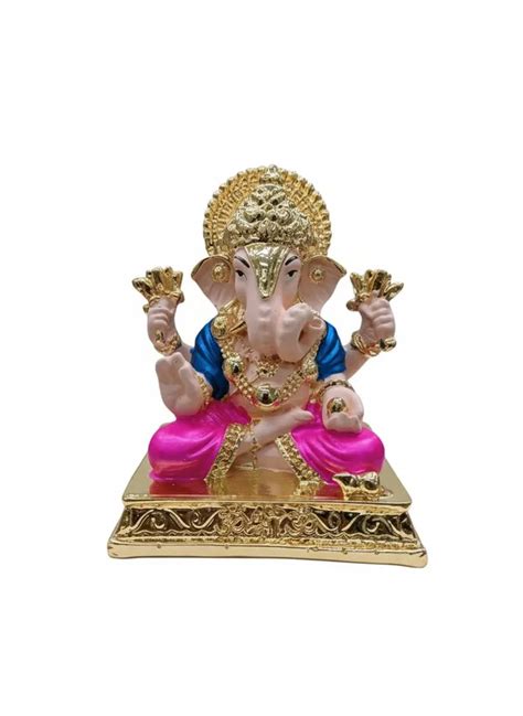 Divinitymart 999 Premium Gold plated Ganesh with Cloth and Body ...