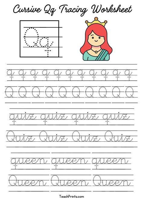 Image result for Cursive Q Practice Sheets