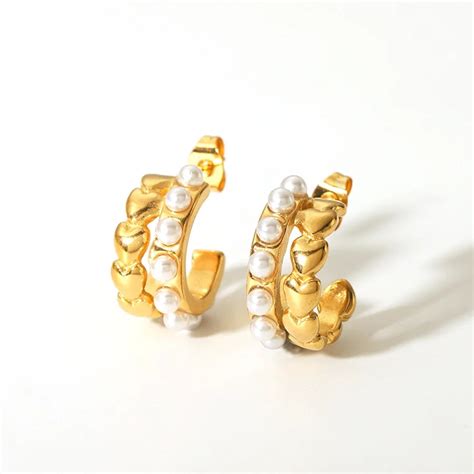 Pearline Statement Pearl and Heart Earrings – Miss Melodrama
