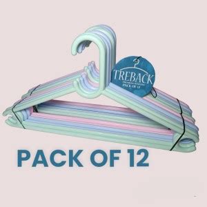 treback Hangers for clothes plastic hanger pack of 12 Plastic Shirt ...