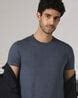 Buy Navy Melange Tshirts for Men by Buda Jeans Co Online | Ajio.com
