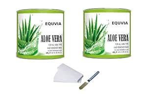 EQUVIA Women, Aloe Vera Hot Wax 600G + 600G Pack Of 2 Waxing Strips /1 ...