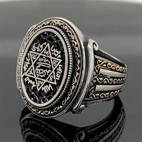 Buy Silver Seal Of Solomon Ring, Solomon Signet Ring, David Ring, King ...