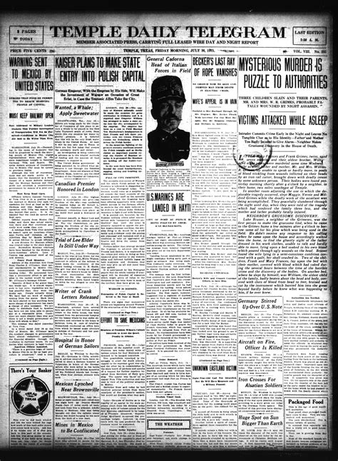 Temple Daily Telegram (Temple, Tex.), Vol. 8, No. 255, Ed. 1 Friday ...
