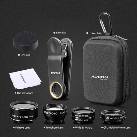 Adcom 5 in 1 Mobile Phone Camera Lens Kit - Compatible: Amazon.in ...