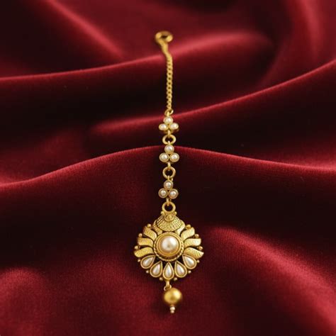 White Pearl Anitique Model Maang Tikka – Jillcart