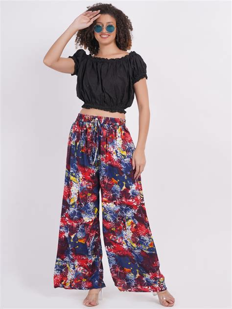 Shop Plus Size Palazzo Pants Outfits for Women - Wevez