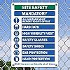 Site Safety Mandatory PPE Sign | Foam Board Fixed on Waterproof Sticker ...