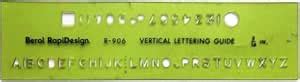 Rapidesign Gothic Vertical Letter and Number Template - 3/16 Inch Size ...