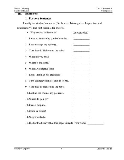 Image result for Imperative Sentences Exercises