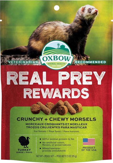 Amazon.com: Oxbow Real Prey Rewards Ferret Treats, Turkey Ferret Treats ...