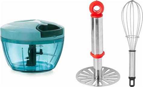 OMORTEX Combo Of 450 ML Vegetable Chopper, Stainless-Steel Whisk and ...