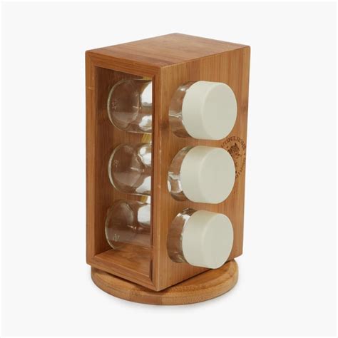 Buy Mendo 7Pcs Bamboo Spice Rack Set from Home Centre at just INR 1299.0