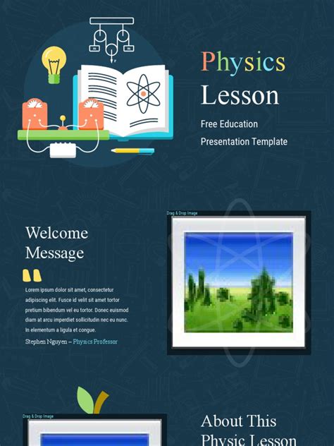 Physics Lesson PowerPoint Template by SlideWin | PDF | Graphic Design | Computing