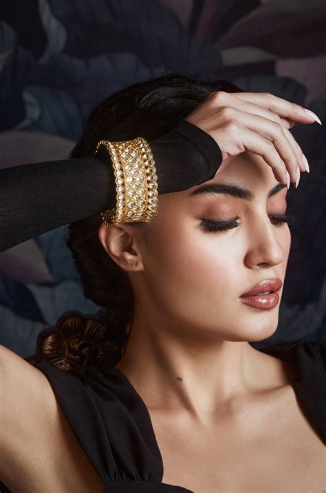 Ayda Kundan Gold Bangle – Paisley Pop Shop