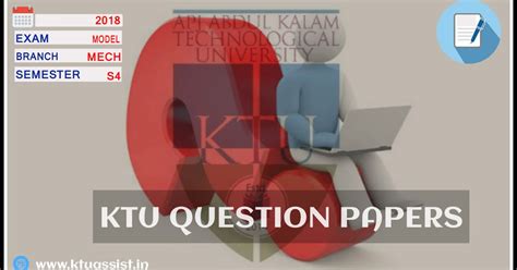 KTU MECHANICAL ENGINEERING S4 MODEL QUESTION PAPERS - KTU ASSIST