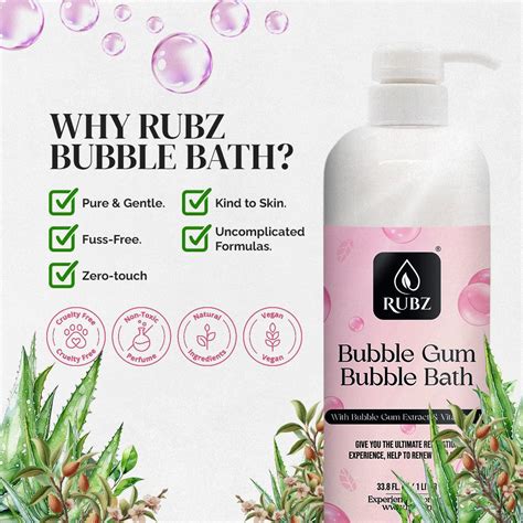 Rubz Bubble Gum Bubble Bath for Bath Tub | With the Goodness of Luxury