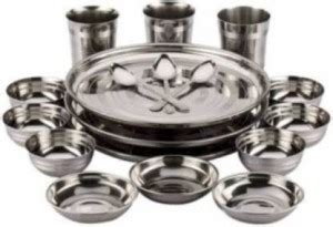 Omni Pack of 18 Steel Dinner Set Price in India - Buy Omni Pack of 18 ...