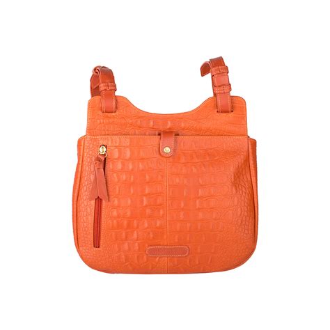 Buy Orange Fleur 02 Crossbody Online - Hidesign
