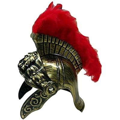Nicky Bigs Novelties Roman Helmet With Red Feather India | Ubuy