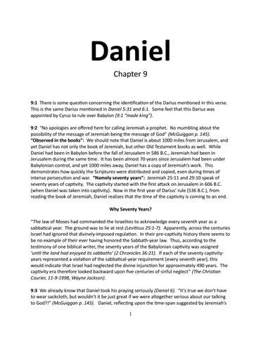 Image result for Daniel Chapter 9 Explained