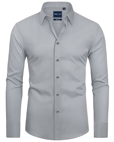 Alimens & Gentle Slim Fit Mens Dress Shirts for Men Button Down Long ...