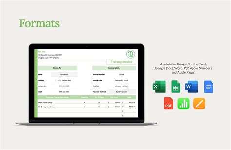 Image result for Training Invoice Sample