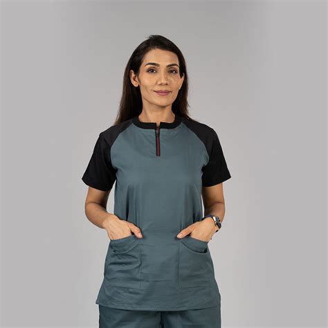 Dark Navy blue Raglan Sleeves women doctor scrubs – MedTogs Healthcare ...