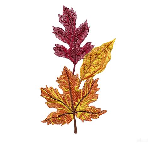 embroidery leaves