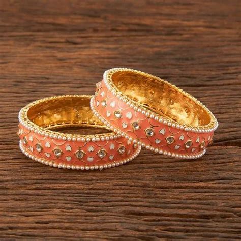 Antique Bangles - American Diamond Moti Earring With Rhodium Plating ...