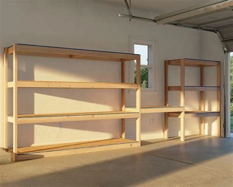 DIY Garage Shelves with Workbench Guide | Twigandthistle
