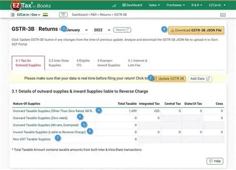 How to Generate GSTR-3B JSON file For GSTN? | EZTax.in GST Help Center