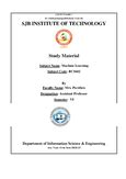 Machine Learning - ML BCS602 - VTU - Studocu