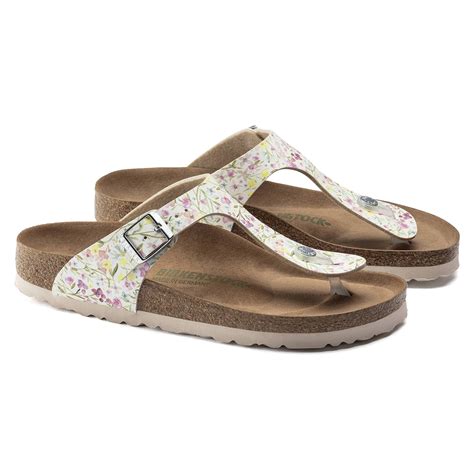 BIRKENSTOCK Gizeh Birko-Flor Sandal - Watercolor Flower White