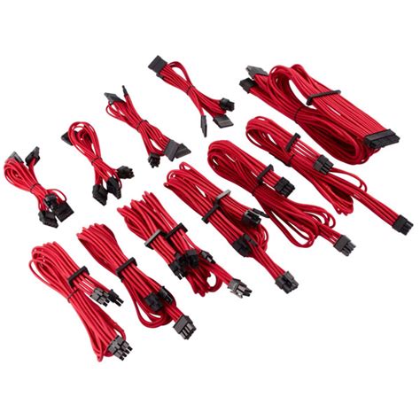 Corsair Premium Cables | Sleeved PSU Modular Pro Cables Type 4 (Red)