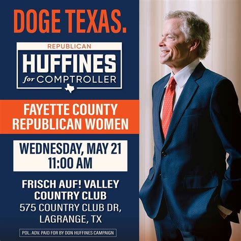 Fayette County Republican Women May General Meeting, 113 E. Colorado ...