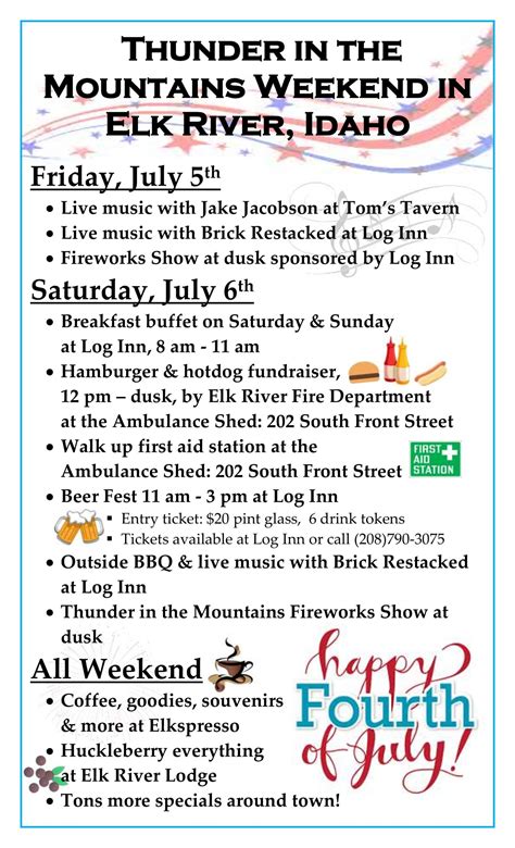 Events – City of Elk River, Idaho