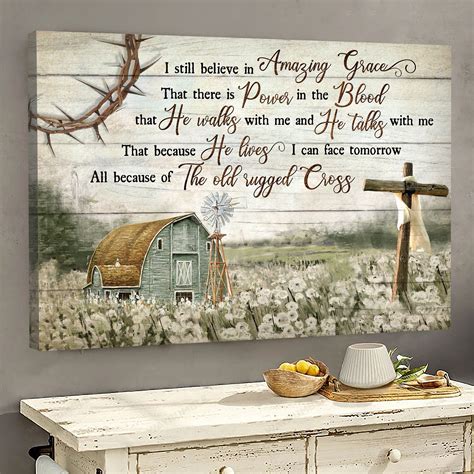 I Still Believe In Amazing Grace Canvas – Blessed Family Gifts