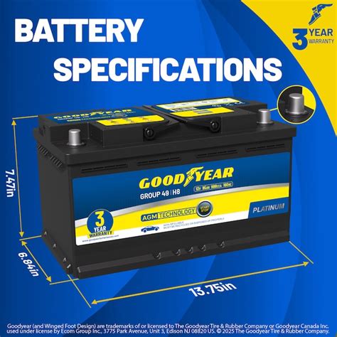 Goodyear Rechargeable Sealed lead acid 12100 Backup power Batteries in ...
