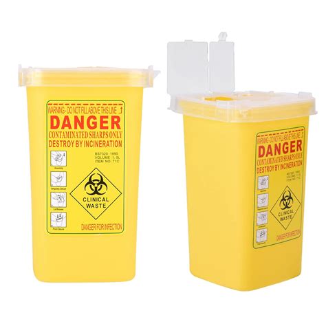 Ubersweet® Tattoo Sharps Container, Durable 1L Size Waste Box, Eco ...