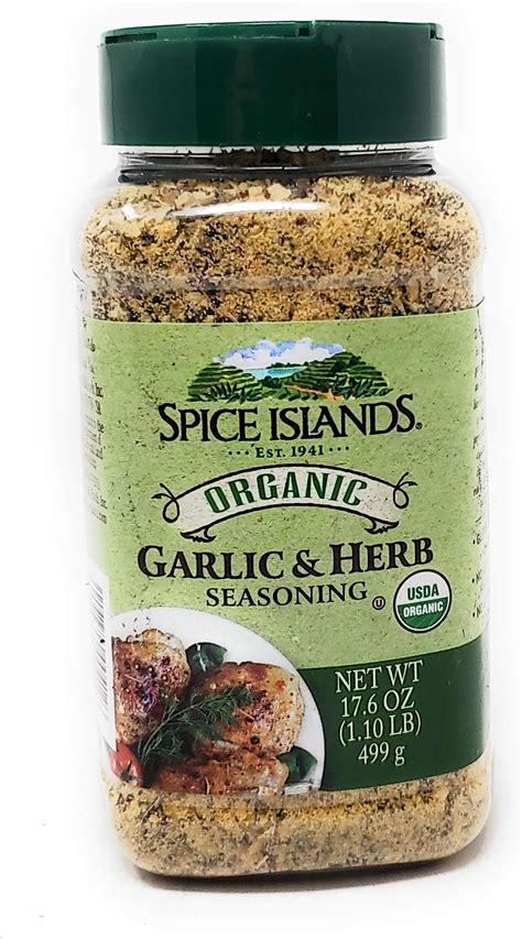 Amazon.com : Spice Islands Organic Garlic & Herb Seasoning 17.6oz ...