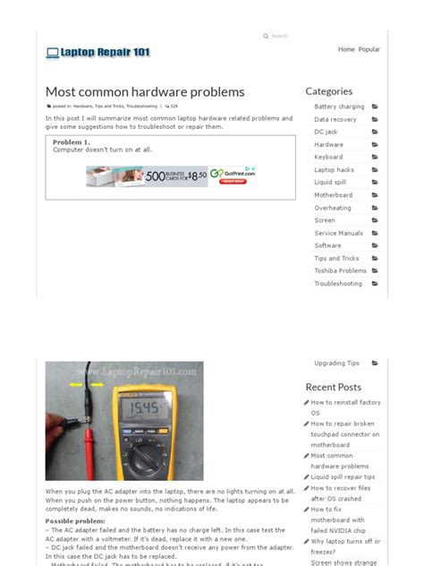 Image result for 10 Problems of Computer Hardware