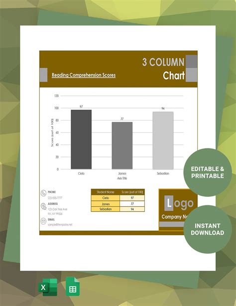 Creating a Three Column Chart 的图像结果